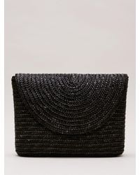 Phase Eight - Oversized Straw Clutch Bag - Lyst