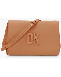 DKNY - Servent Leather Flap Over Bag - Lyst