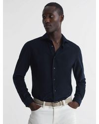 Reiss - Vincy Long Sleeve Cutaway Collar Shirt - Lyst