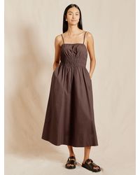 Albaray - Organic Cotton Shirred Waist Sleeveless Dress - Lyst
