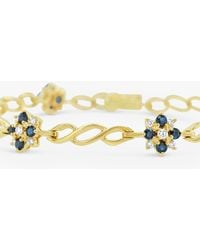 Milton & Humble Jewellery - Second Hand Sapphire & Diamond Bracelet - Lyst