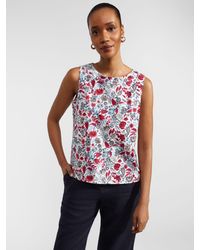 Hobbs - Maddy Floral Print Sleeveless Top - Lyst