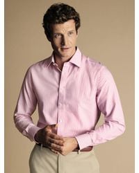 Charles Tyrwhitt - Non-iron Stripe Royal Oxford Shirt - Lyst