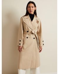 Phase Eight - Sandy Button Detail Trench Coat - Lyst