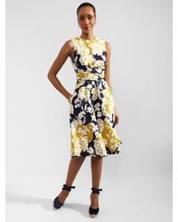 Hobbs - Twitchill Floral Print Linen Dress - Lyst