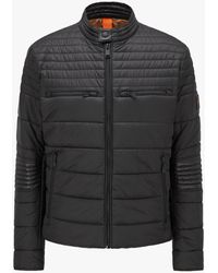 boss osma biker jacket in black