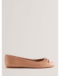Ted Baker - Ayvvah Flat Leather Pumps - Lyst