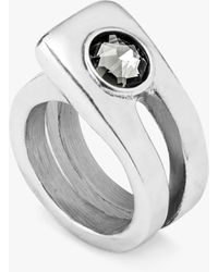 Uno De 50 - Independent Faceted Crystal Link Ring - Lyst