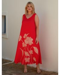 Live Unlimited - Curve Floral Print Sleeveless Maxi Dress - Lyst