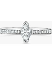 Milton & Humble Jewellery - Second Hand Platinum Diamond Engagement Ring - Lyst