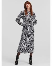 Karl Lagerfeld - Animal Print Shirt Dress - Lyst