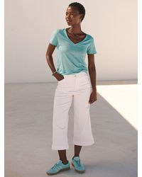 Nrby - Asha Cotton Wide Leg Crop Jeans - Lyst