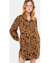 Whistles - Striking Leopard Print Mini Dress - Lyst