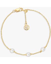 Sif Jakobs Jewellery - Padua Three Pearl Chain Bracelet - Lyst
