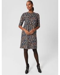 Hobbs - Iza Abstract Print Tunic Dress - Lyst