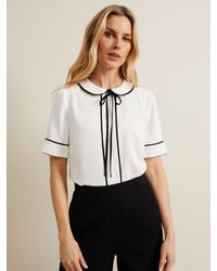 Phase Eight - Carys Contrast Piping Blouse - Lyst