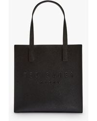 Ted Baker - Icon Small Crosshatch Faux-leather Shopper - Lyst