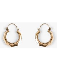 L & T Heirlooms - Second Hand 9ct Yellow Gold Patterned Creole Hoop Earrings - Lyst