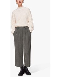 Whistles - May Turn Up Straight Fit Cropped Trousers - Lyst