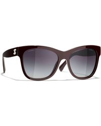 Chanel - Square Sunglasses Ch5380 Dark Red/grey Gradient - Lyst