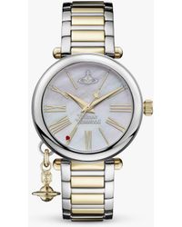 Vivienne Westwood - Vv006mopsg Orb Mother Of Pearl Dial Bracelet Strap Watch - Lyst