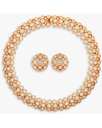 Susan Caplan - Vintage Swarovski Crystal Collar Necklace & Clip-on Earrings Jewellery Set - Lyst