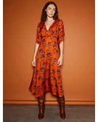 LK Bennett - X Ascot Collection: Erin Floral Silk Jaquard Midi Dress - Lyst