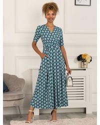 Jolie Moi - Paislyn Pleat Front Jersey Maxi Dress - Lyst