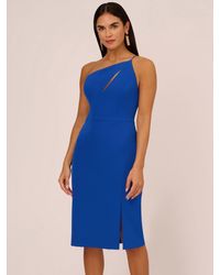 Adrianna Papell - Aidan By Knit Crepe On Shoulder Dress - Lyst