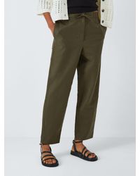 John Lewis - Cotton And Linen Blend Drawstring Trousers - Lyst