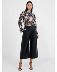 French Connection - Crolenda Faux Leather Cropped Trousers - Lyst