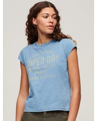 Superdry - Cap Sleeved Graphic T-shirt - Lyst