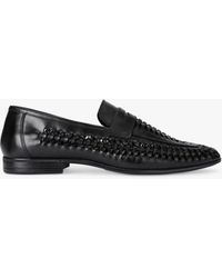 KG by Kurt Geiger - Fraser Leather Woven Loafers - Lyst