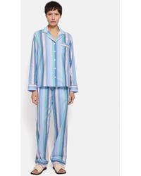 Jigsaw - Stripe Brushed Cotton Twill Pyjamas - Lyst
