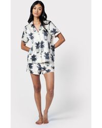Chelsea Peers - Satin Jacquard Pineapple Short Pyjama Set - Lyst