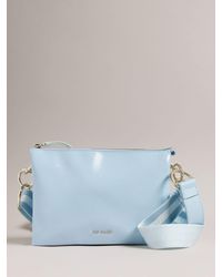 Ted Baker - Darceyy Branded Strap Patent Leather Crossbody Bag - Lyst