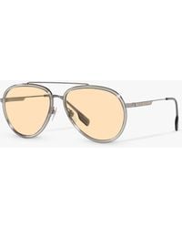 Burberry - Be3125 Oliver Aviator Sunglasses - Lyst