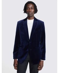 Moss - Velvet Tailored Fit Suit Jacket - Lyst