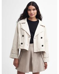 Barbour - International Hadfield Cropped Trench Coat - Lyst