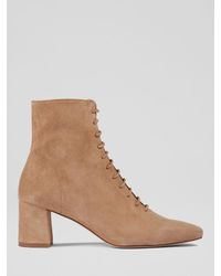 LK Bennett - Arabella Suede Lace Up Ankle Boots - Lyst