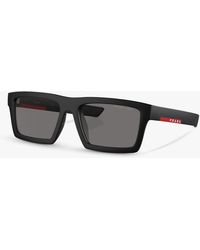 Prada - Ps 02zs Rectangular Polarised Sunglasses - Lyst