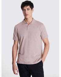 Moss - Pique Short Sleeve Polo Shirt - Lyst
