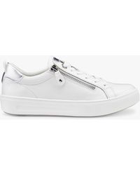 Hotter - Cupid Leather Zip And Go Trainers - Lyst