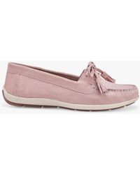Hotter - Bay Wide Fit Suede Moccasin Boat Shoes - Lyst