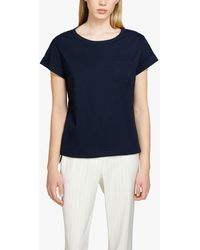 Sisley - Cotton Chest Pocket T-shirt - Lyst
