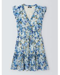 PAIGE - Muriel Floral Print Silk Mini Dress - Lyst