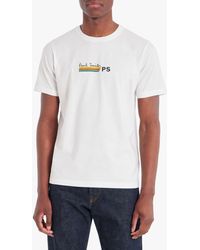 Paul Smith - Regular Fit Stripe Logo T-shirt - Lyst