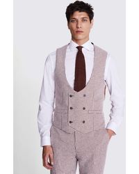 Moss - Slim Fit Houndstooth Waistcoat - Lyst