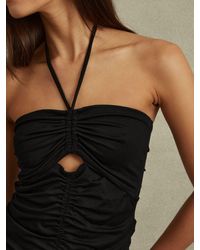Reiss - Solare Ruched Halterneck Bandeau Top - Lyst