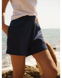 Nrby - Hadleigh Double Cloth Cotton Shorts - Lyst